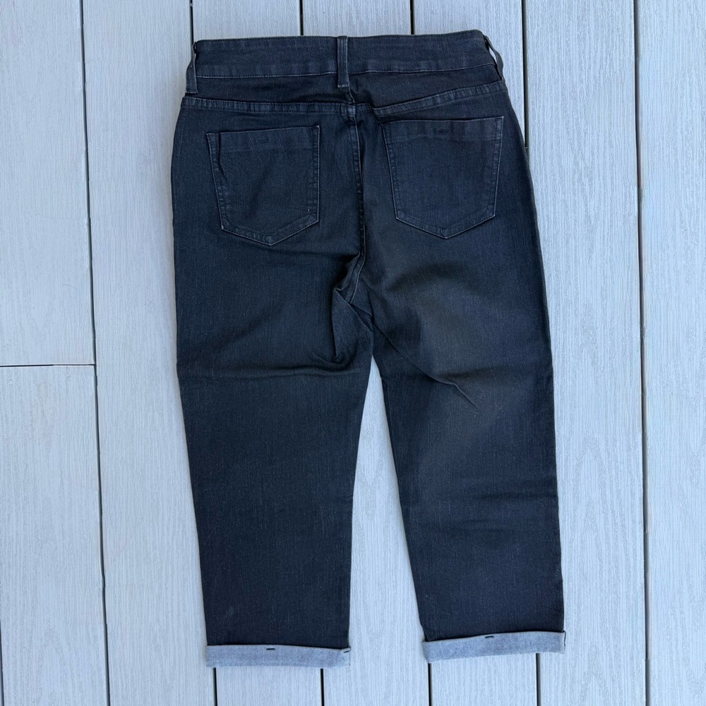 NYDJ Crop Pant, black denim Not Your Daughter’s Jeans capris - Picture 4 of 4